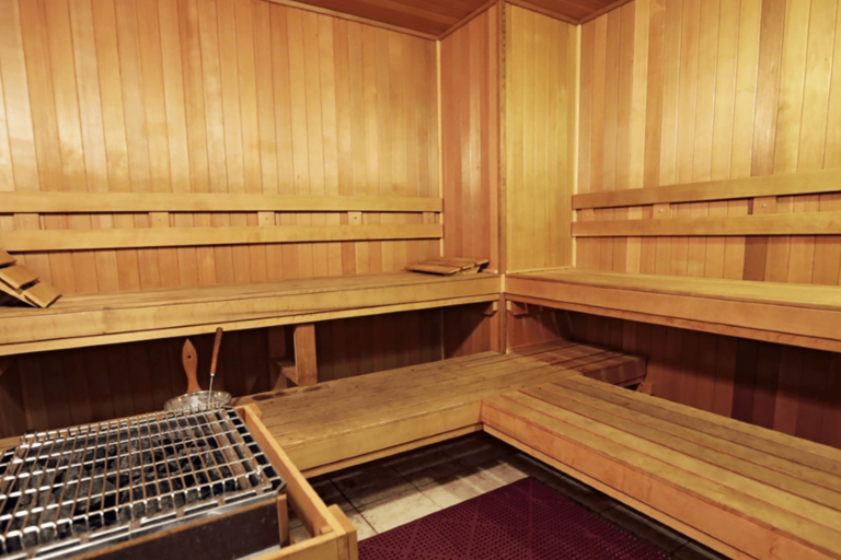 Relax in our sauna at our apartments in Durham, NC.