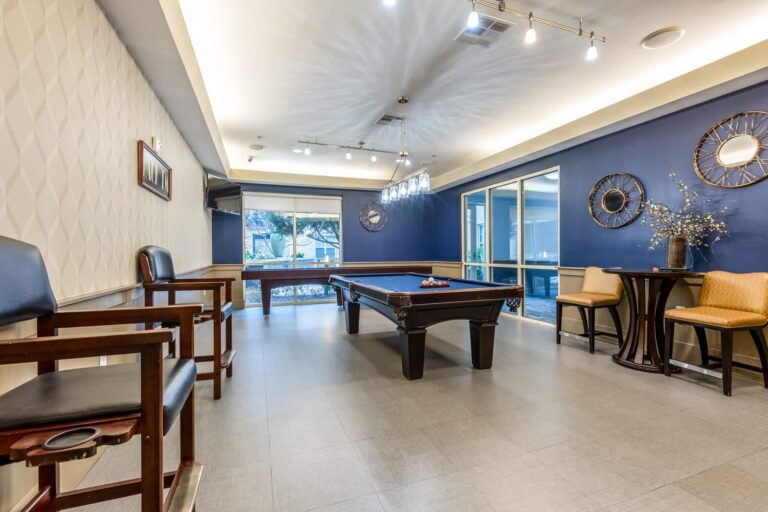 Trinity Commons apartments in Durham private game room.